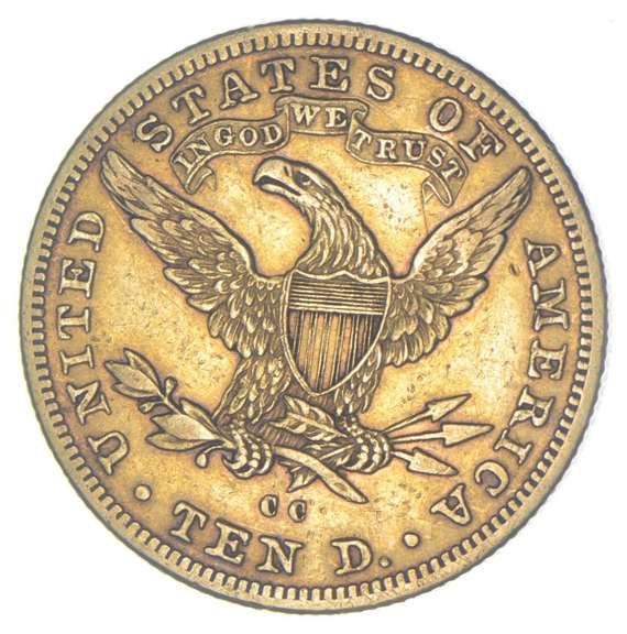 1890-CC $10 Liberty Head Gold Eagle - Cleaned