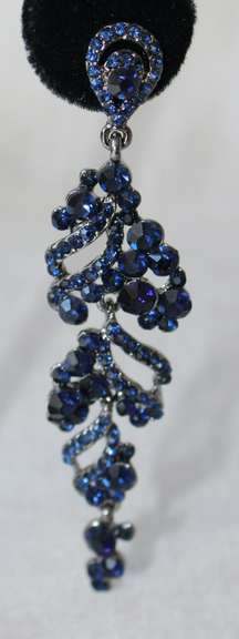 Set of Sapphire Color Fashion Design Earrings