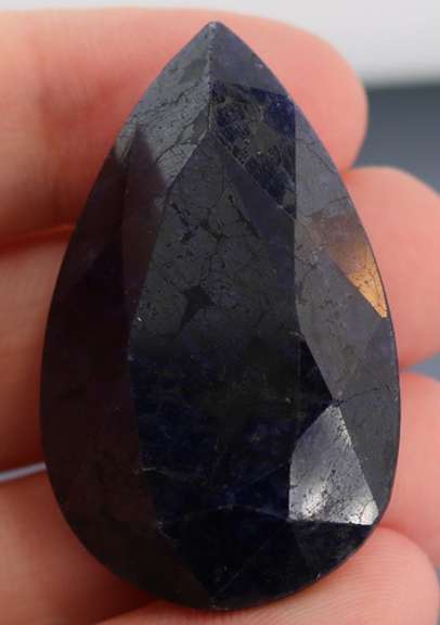 Lavish 147ct pear cut royal blue Sapphire
