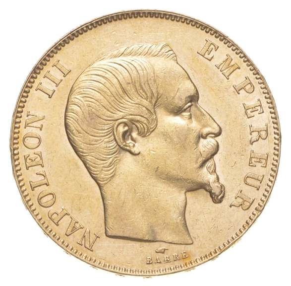 1857 France Gold 50 Francs - World Gold Coin