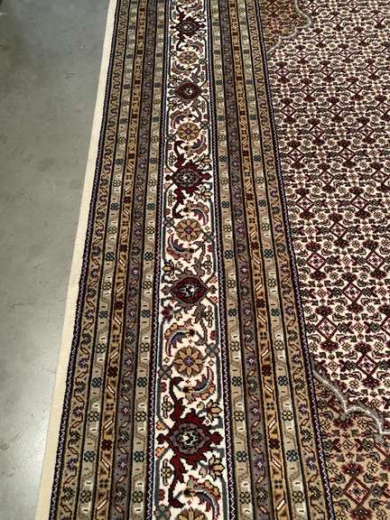 FINE SILK & WOOL PERSIAN TABRIZ RUG 9.9x13.9