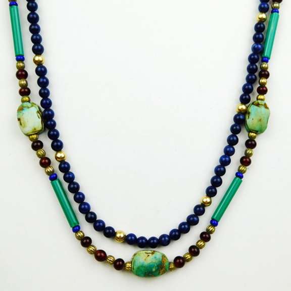 2 Gold-Filled Gemstone Bead Necklaces