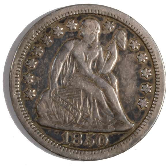 1850 Seated Dime
