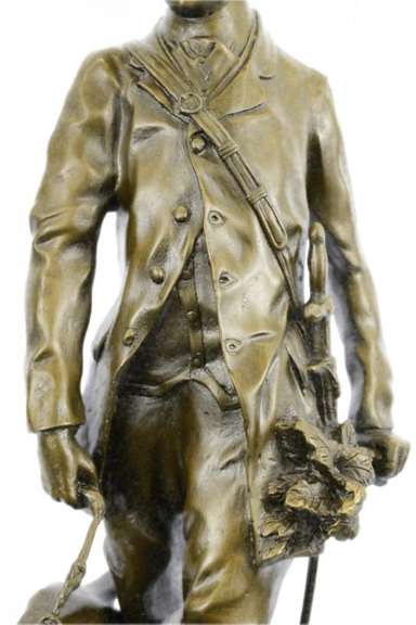 Fox Hunt Club Scent Hound Dog Hunter Bronze Sculpture