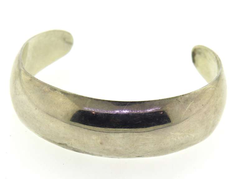 Streling Silver Wide Bangle Bracelet