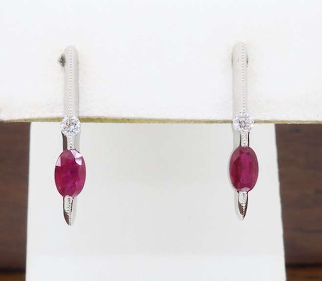 Diamond & Ruby Earrings