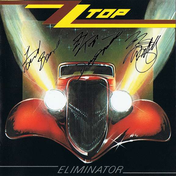 ZZ Top Autographed Eliminator Facsimile Album LP