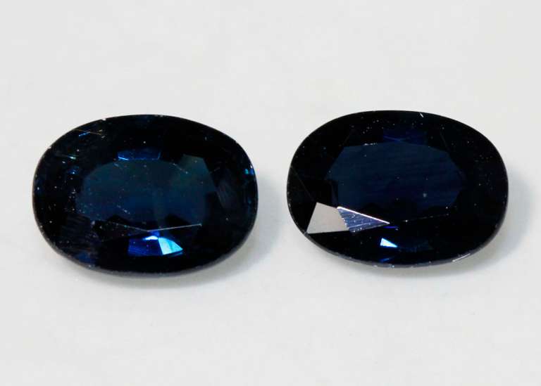 Midnight Blue Sapphire Pair - 3.26 cts.