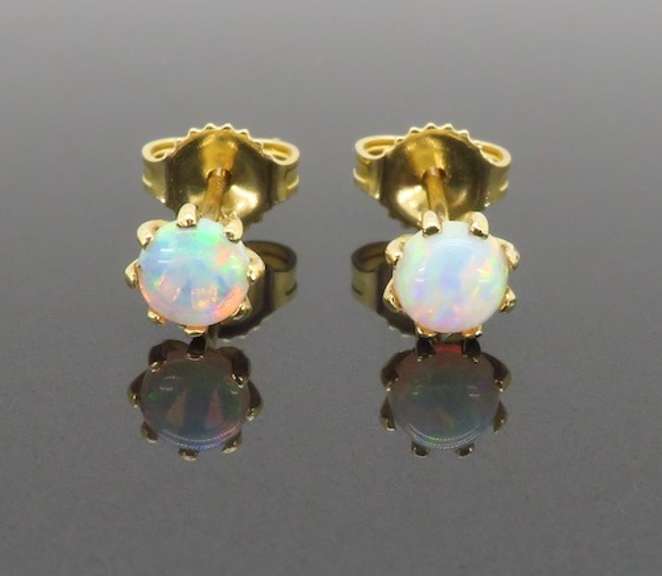 14k Opal Stud Earrings