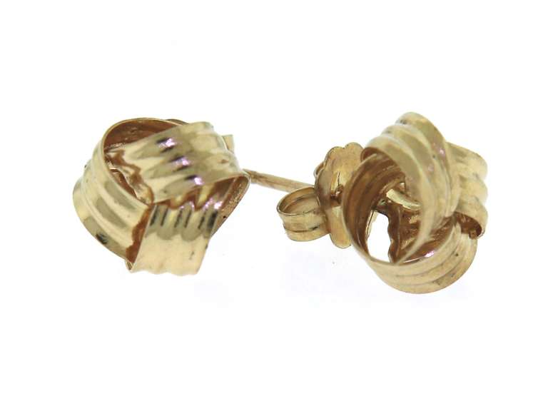 Nice Yellow Gold Knot Earrings