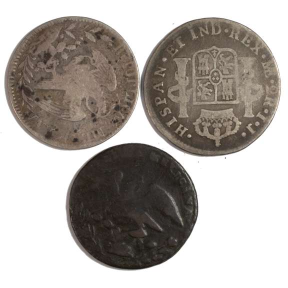 3 Mexico Pre 1840 Coins