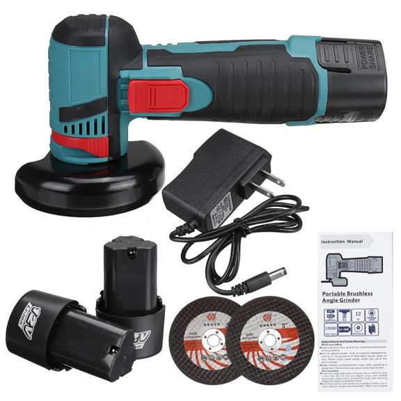 2000RPM 500W 12V Compact Angle Grinder Metal