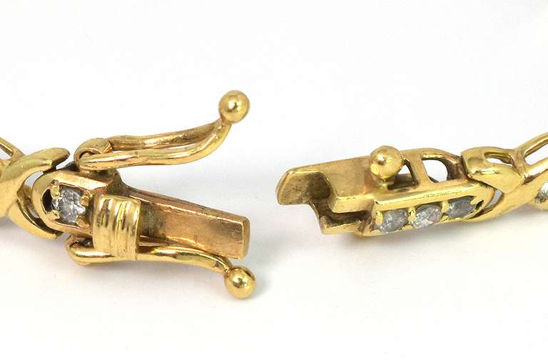 Lovely CZ Tennis Bracelet in 14KT Yellow Gold