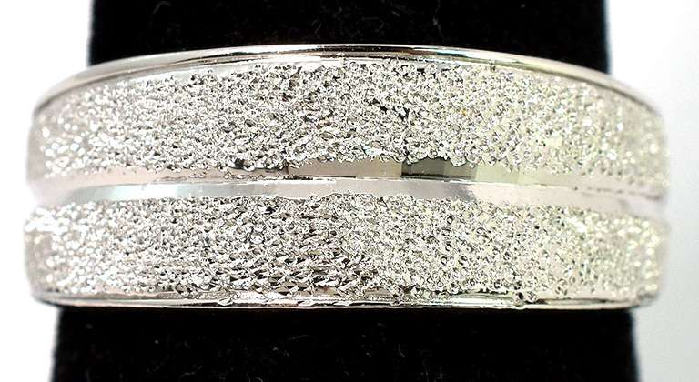 Fun Druze-Textured Ring in Sterling Silver