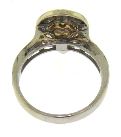 Incredible White Gold Fancy Yellow Diamond Wedding Set