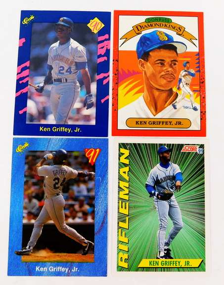 4 Ken Griffey, Jr. Baseball Cards