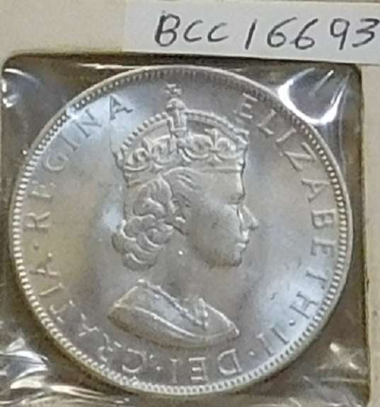 Bermuda 1964 Crown Sil 500 fine, GEM Unc