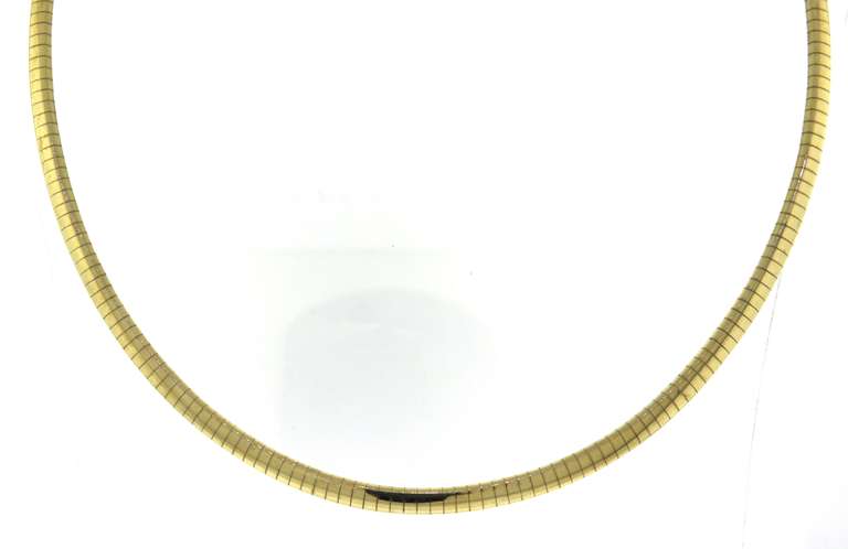 Remarkable Omega Yellow Gold Necklace