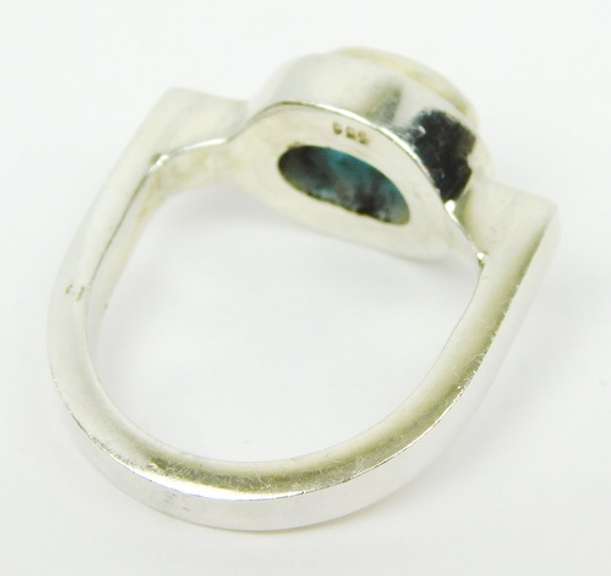 Sterling Silver Blue Topaz Ring, Size 6.5