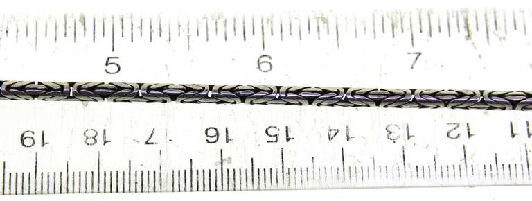 Vintage Sterling Silver Byzantine Chain Necklace