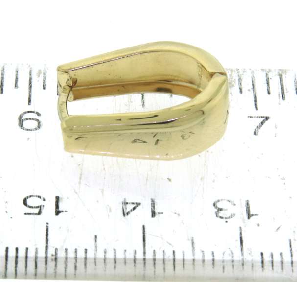 Strong Yellow Gold High Polish Hoop Earrings