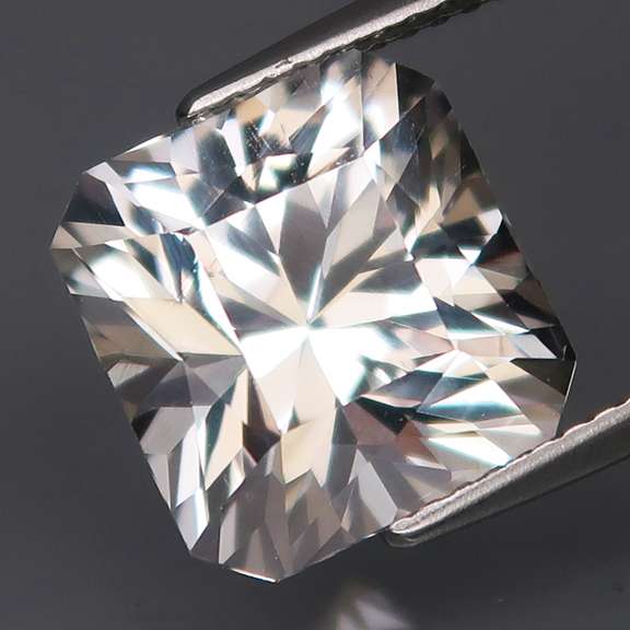 Portuguese Cushion cut 7.85ct diamond white Topaz