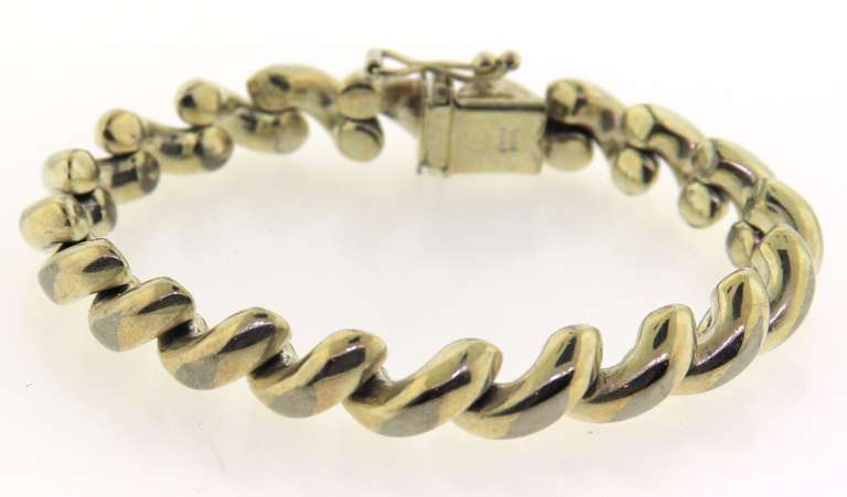 Sterling Silver Wavy Bracelet