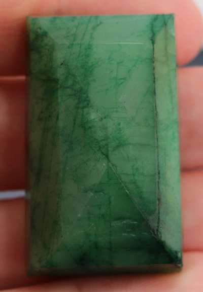 Large 161ct emerald cut forest green Emerald