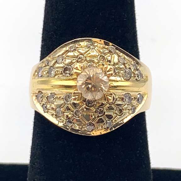 Vintage 18KT Yellow Gold Wide Band