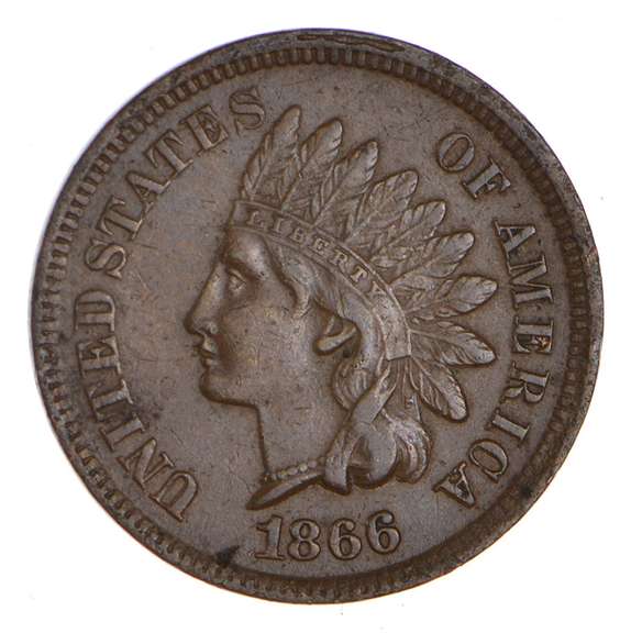 1866 Indian Head Cent - Circulated