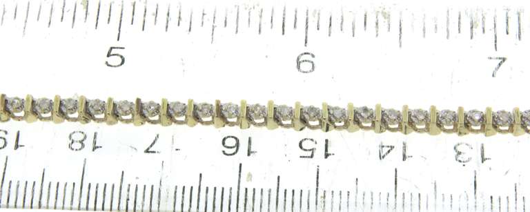 Glittering 14kt YG Diamond Tennis Bracelet
