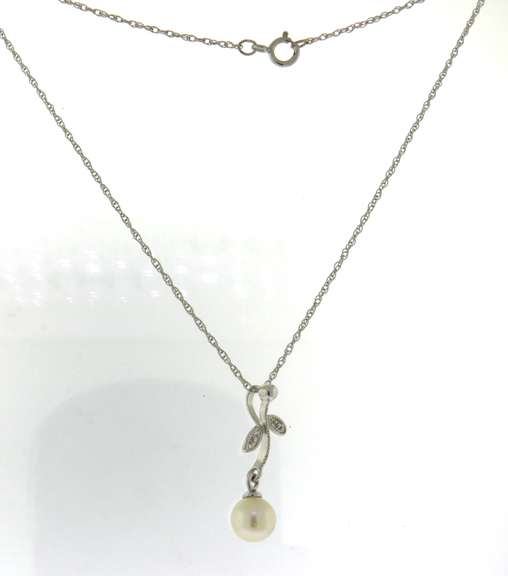 Perfect 6.5mm Pearl Necklace with Dangle Earrings