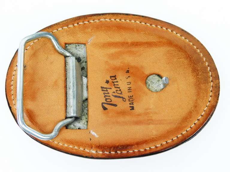 Tony Lama Leather Belt Buckle