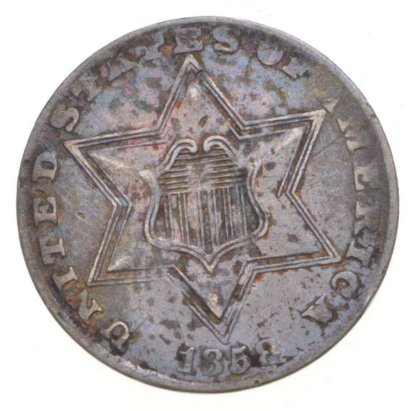 1858 Silver Three-Cent Piece