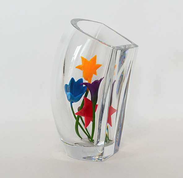 Rare Vintage Baccarat France Heavy Clear Crystal Vase