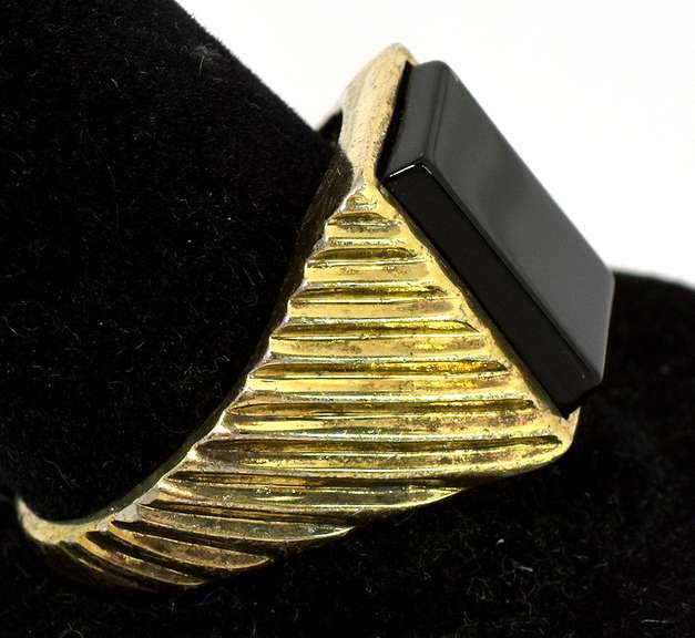 Hefty Onyx Ring in Sterling Silver