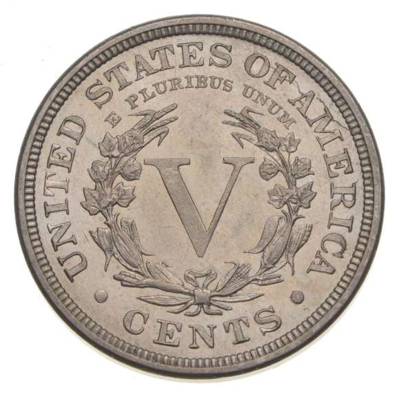 1884 Liberty V Nickel - Cleaned