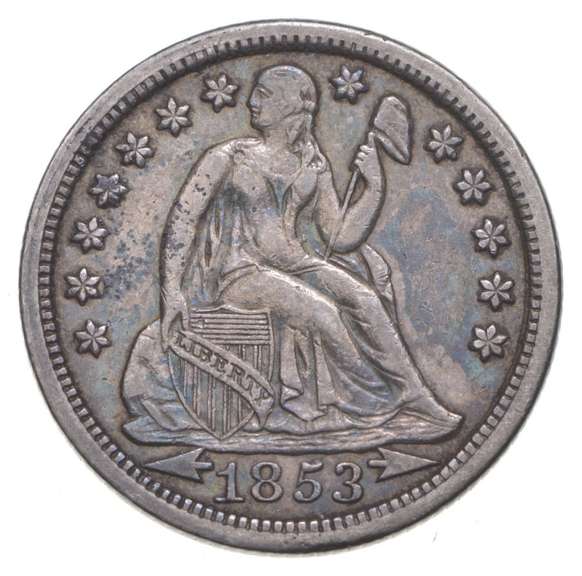 1853 Seated Liberty Dime