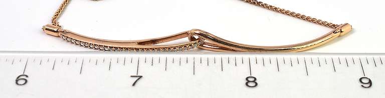 Charming Diamond Chip Bracelet in Rose Gold