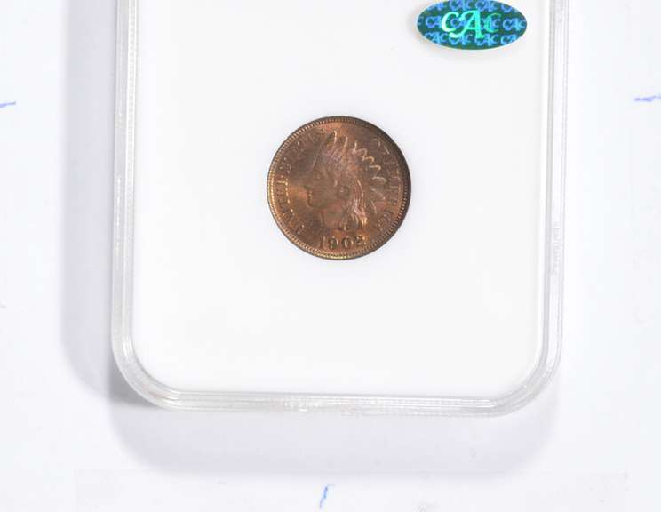 MS65 RB 1902 Indian Head Cent - CAC - Graded NGC
