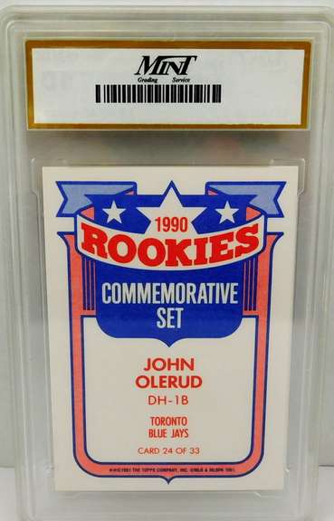 John Olerud 1990 Rookie Baseball Card, Gem MT 10