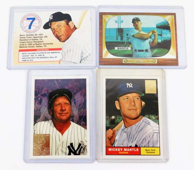 4 Mickey Mantle Baseball Cards, 1996