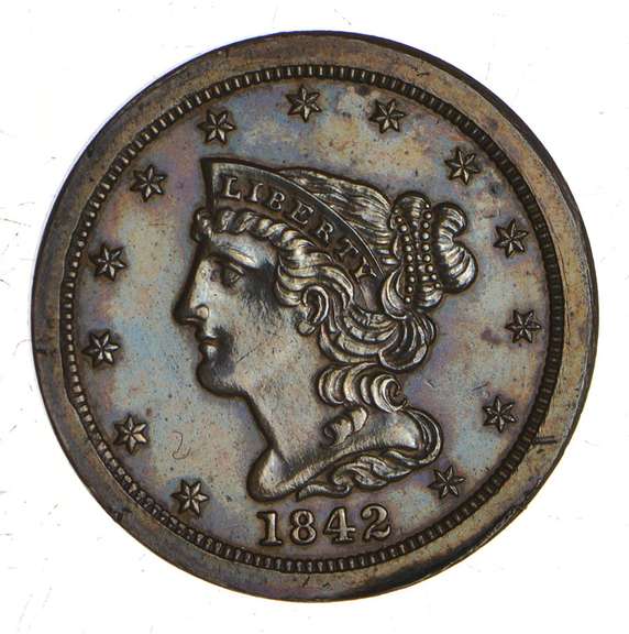1842 Braided Hair Half Cent - PROOF - Rare