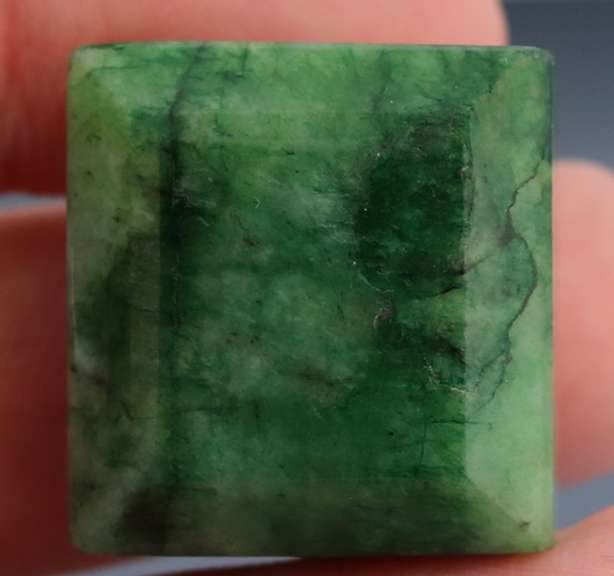 Large 81ct emerald cut forest green Emerald
