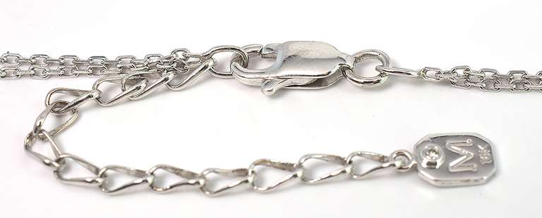 Decadent 1.50CTW Yellow Sapphire & Diamond-Studded Poker Chip Necklace in 18KT White Gold