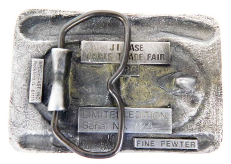JI Case Parts Pewter Belt Buckle