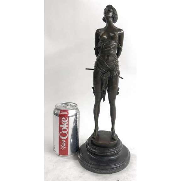 The Riding Crop an Impressive Brown patina Bronze Sculpture