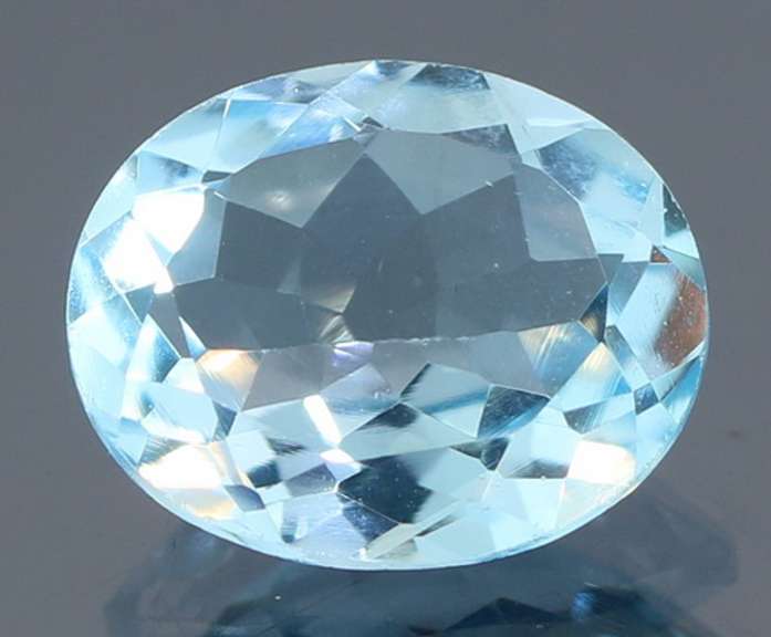 Brilliant 3.69ct oval cut sky blue Topaz