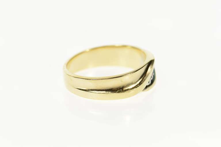 14K Yellow Gold Classic Diamond Grooved Wedding Band Ring