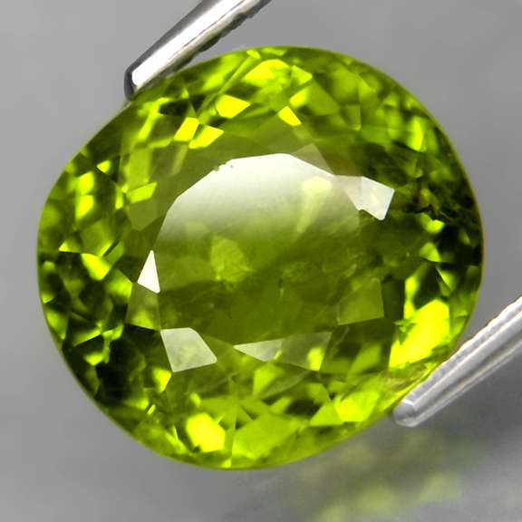 Substantial 4.78ct asparagus green Peridot